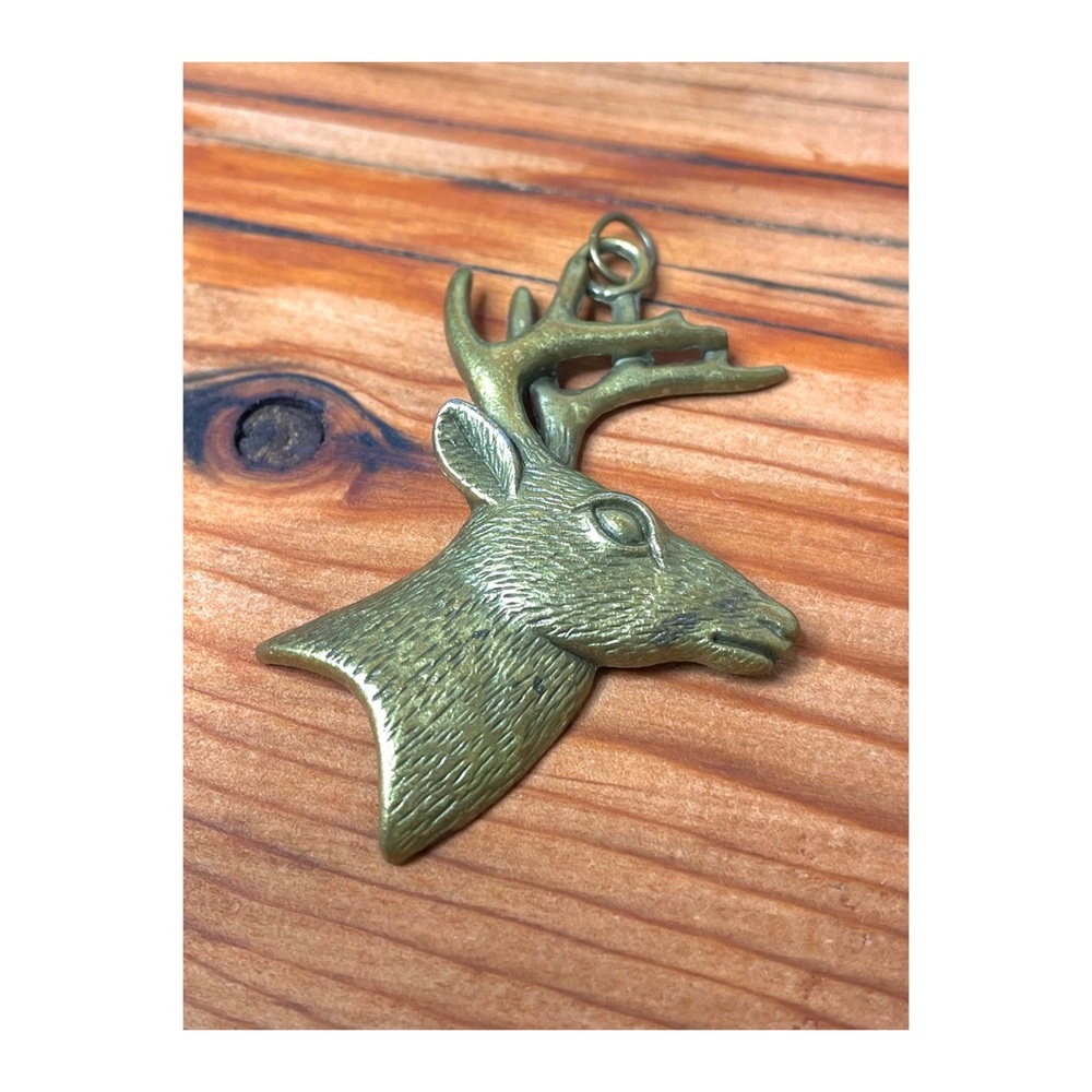 Vintage Bronze Toned Deer Buck Antler Medium Eclectic… Gem